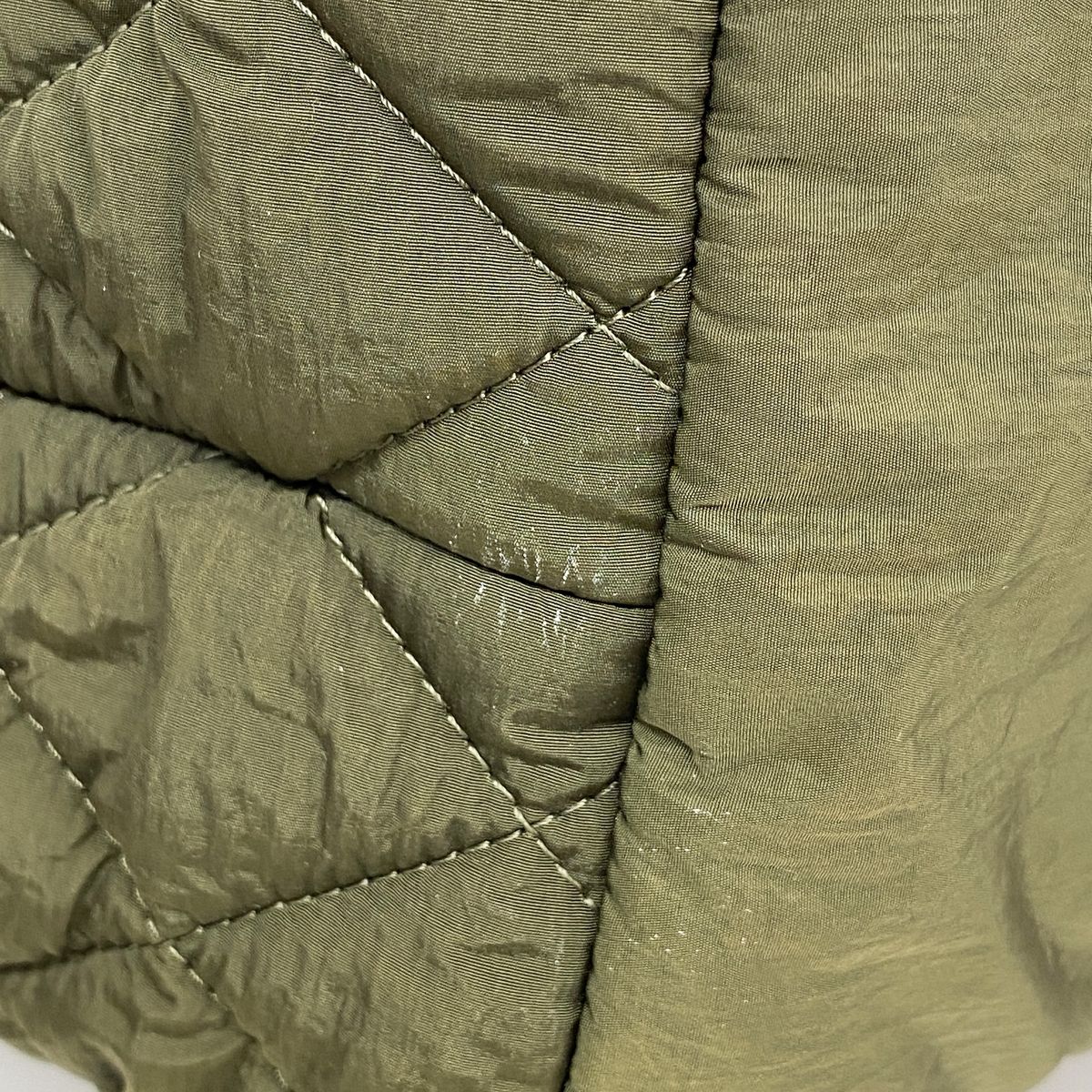 Chanel Tote Bag Coco Cocoon Nylon Khaki Green Silver — view 8