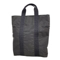 Hermes Tote Bag Herline Cabas Nylon Gray Silver