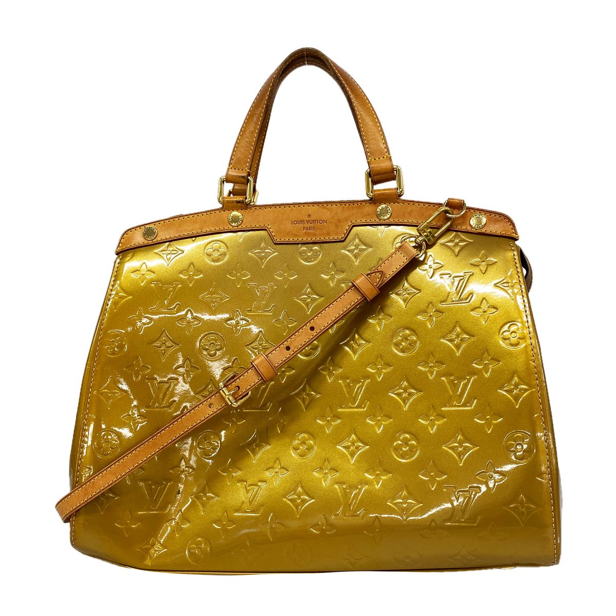 Louis Vuitton Handbag Vernis Blair GM Beige Poodle 2-Way Bag