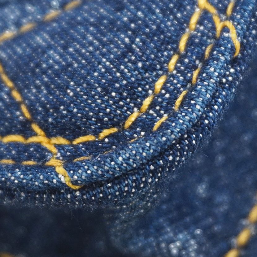 Chanel Shoulder Bag Mini Quilted Denim Blue Gold — view 6
