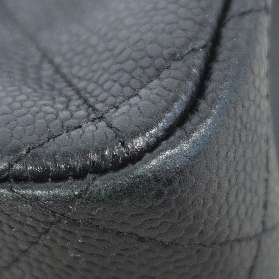 Chanel Shoulder Bag Maxi Quilted Caviar Leather Black Silver — view 6