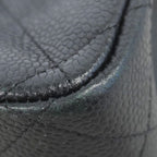 Chanel Shoulder Bag Maxi Quilted Caviar Leather Black Silver — view 6