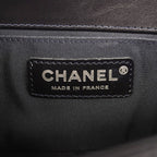 Chanel Handbag Boy Top Handle Lambskin Navy Silver 2-Way Bag — view 5