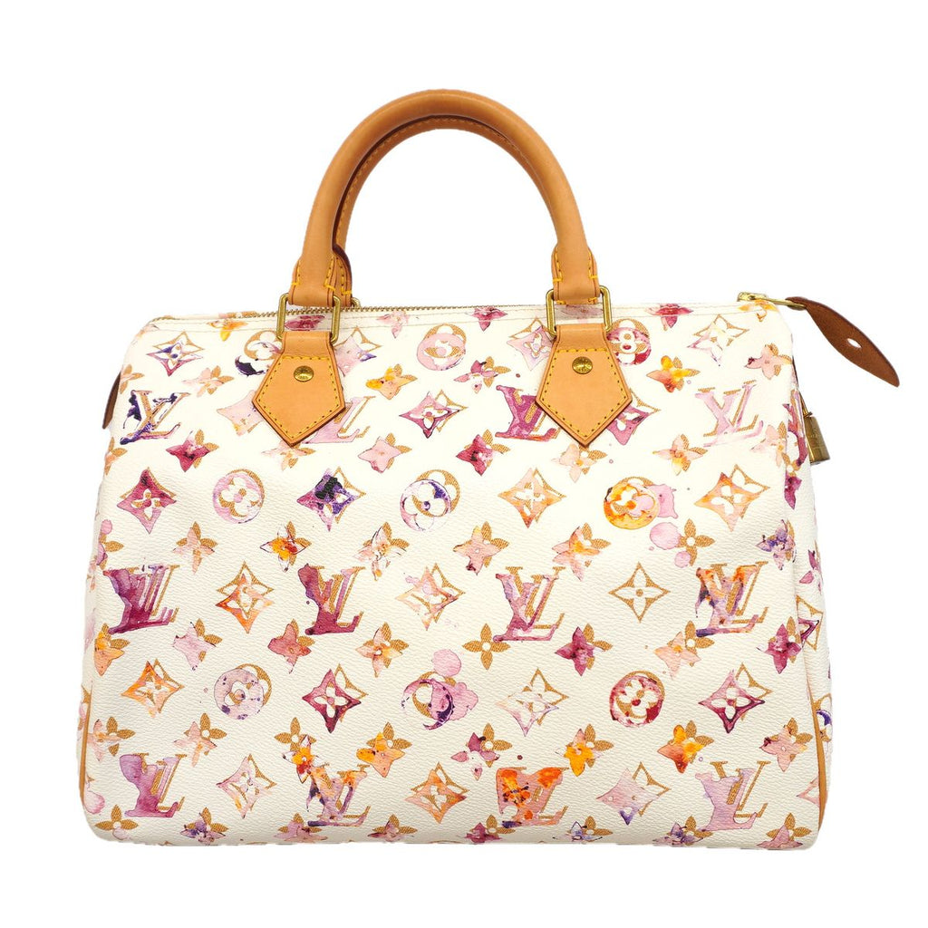 Louis Vuitton Handbag Monogram Water Color Speedy 30 Blanc