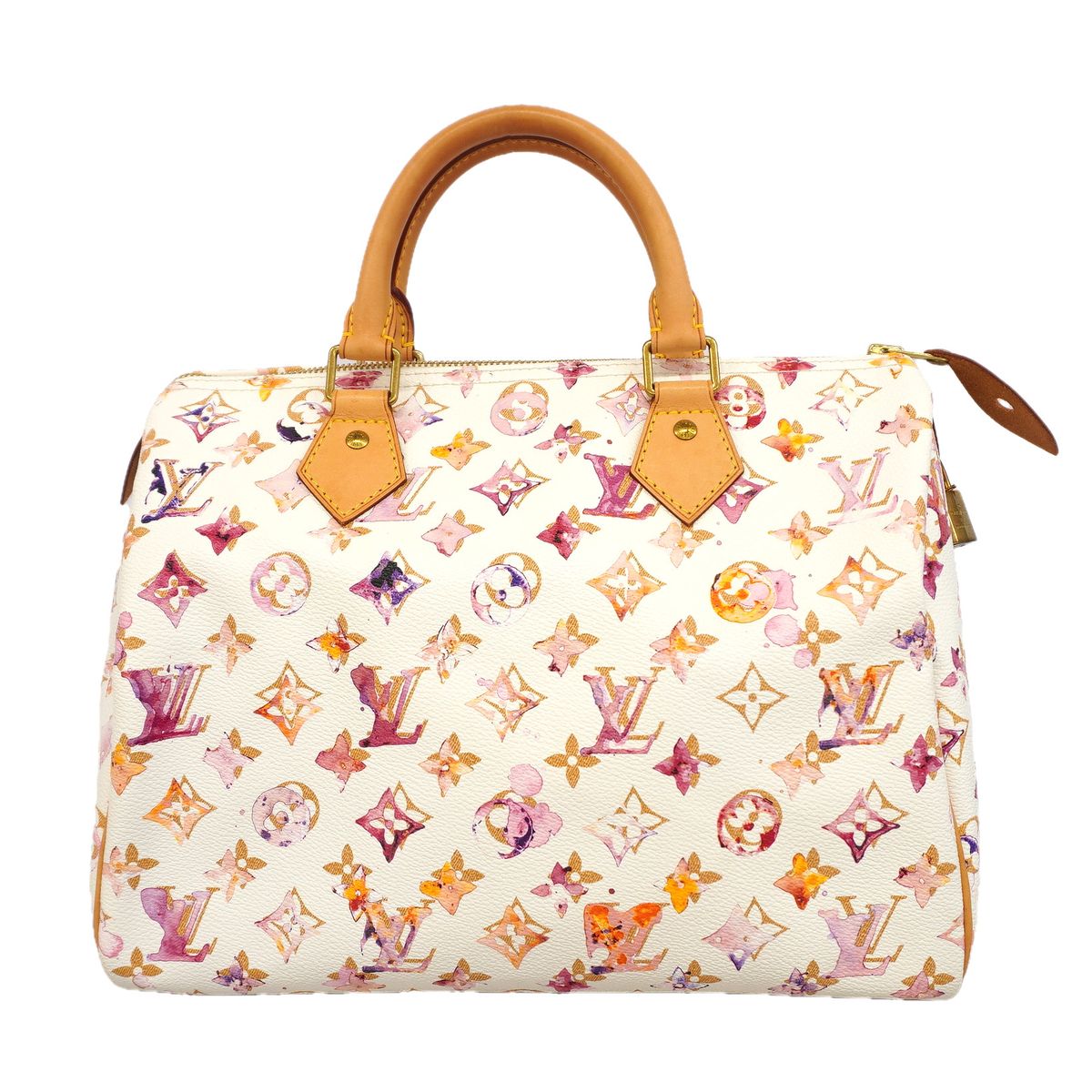 Louis Vuitton Handbag Monogram Water Color Speedy 30 Blanc