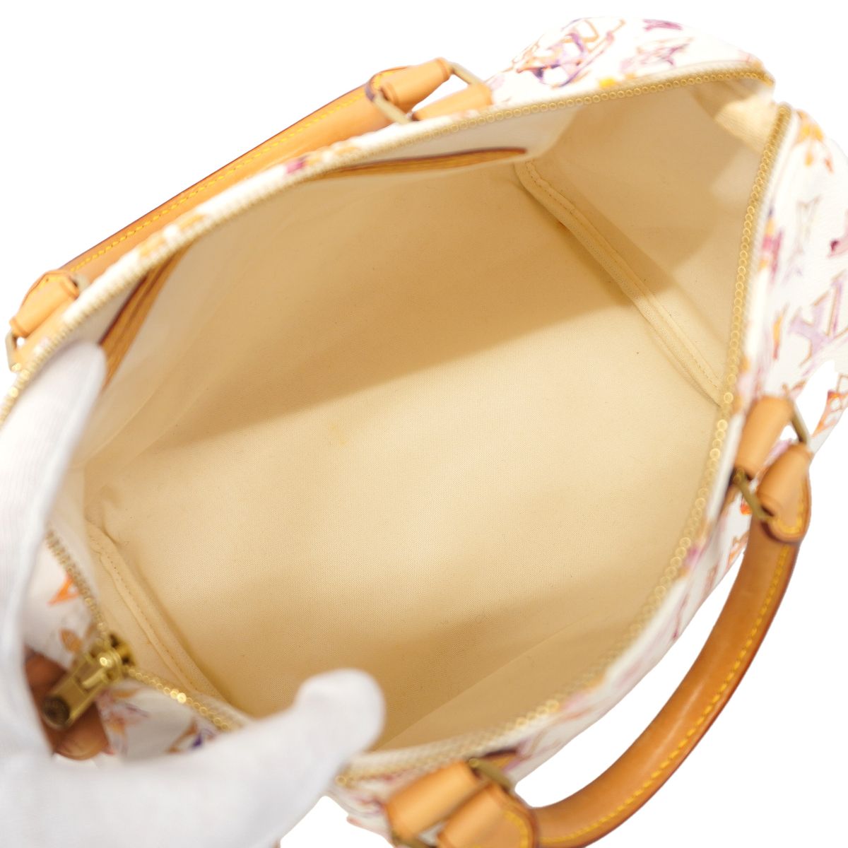 Louis Vuitton Handbag Monogram Water Color Speedy 30 Blanc — view 4