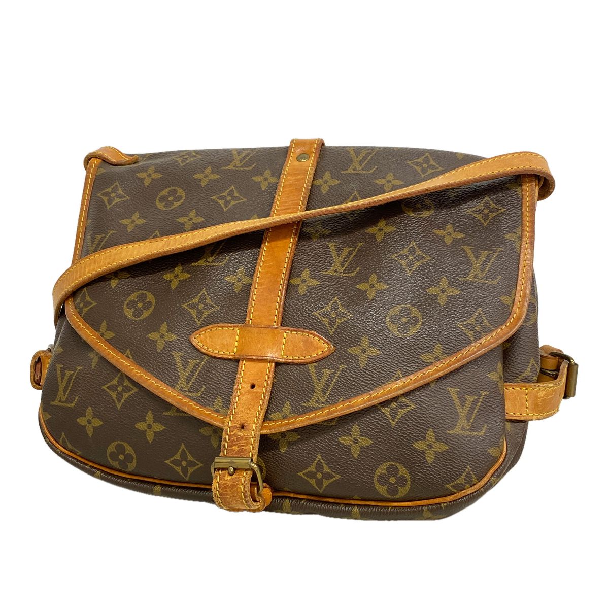 Louis Vuitton Shoulder Bag Monogram Saumur 30 Brown
