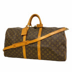 Louis Vuitton Boston Bag Monogram Keepall Bandouliere 55 Brown