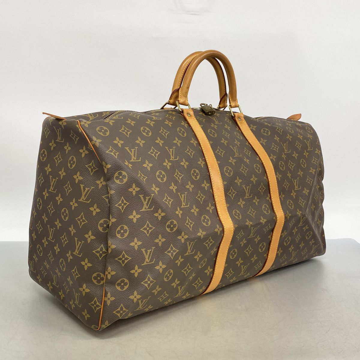 Louis Vuitton Boston Bag Monogram Keepall 60 Brown — view 2