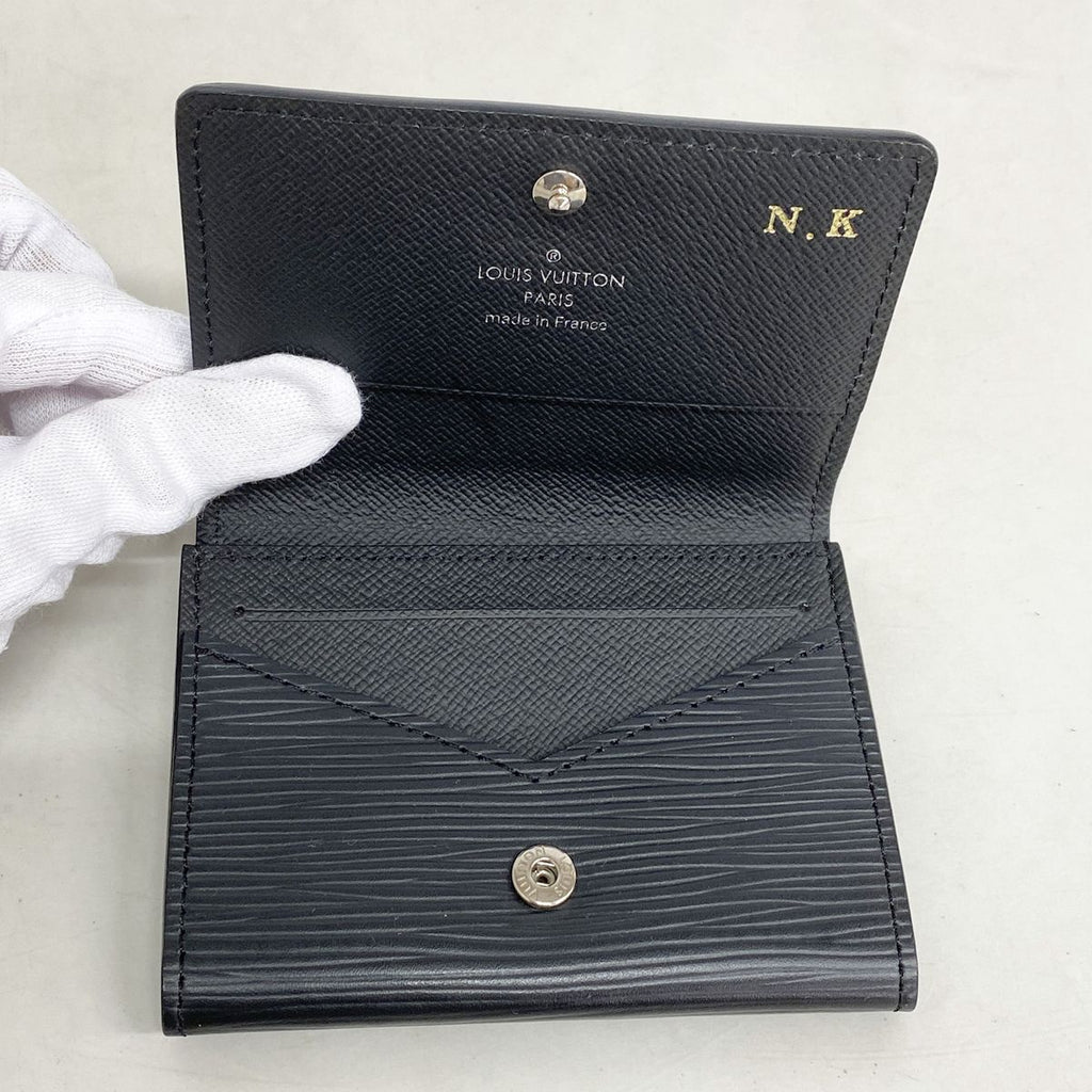 Louis Vuitton Business Card Case Epi Envelope Holder NM Noir — view 7