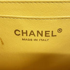 Chanel Shoulder Bag Mini Quilted Caviar Leather Yellow Gold — view 5