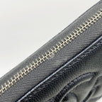 Chanel Wallet Quilted Caviar Leather Black Silver — view 5