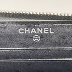 Chanel Wallet Quilted Caviar Leather Black Silver — view 4