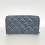 Chanel Wallet Quilted Caviar Leather Black Silver — view 8