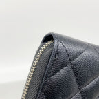 Chanel Wallet Quilted Caviar Leather Black Silver — view 6