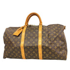 Louis Vuitton Boston Bag Monogram Keepall Bandouliere 50 Brown