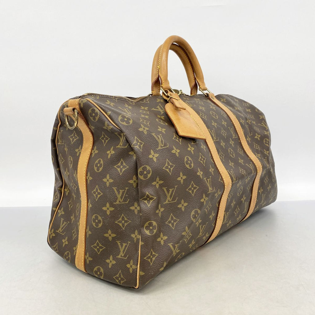 Louis Vuitton Boston Bag Monogram Keepall Bandouliere 50 Brown — view 2