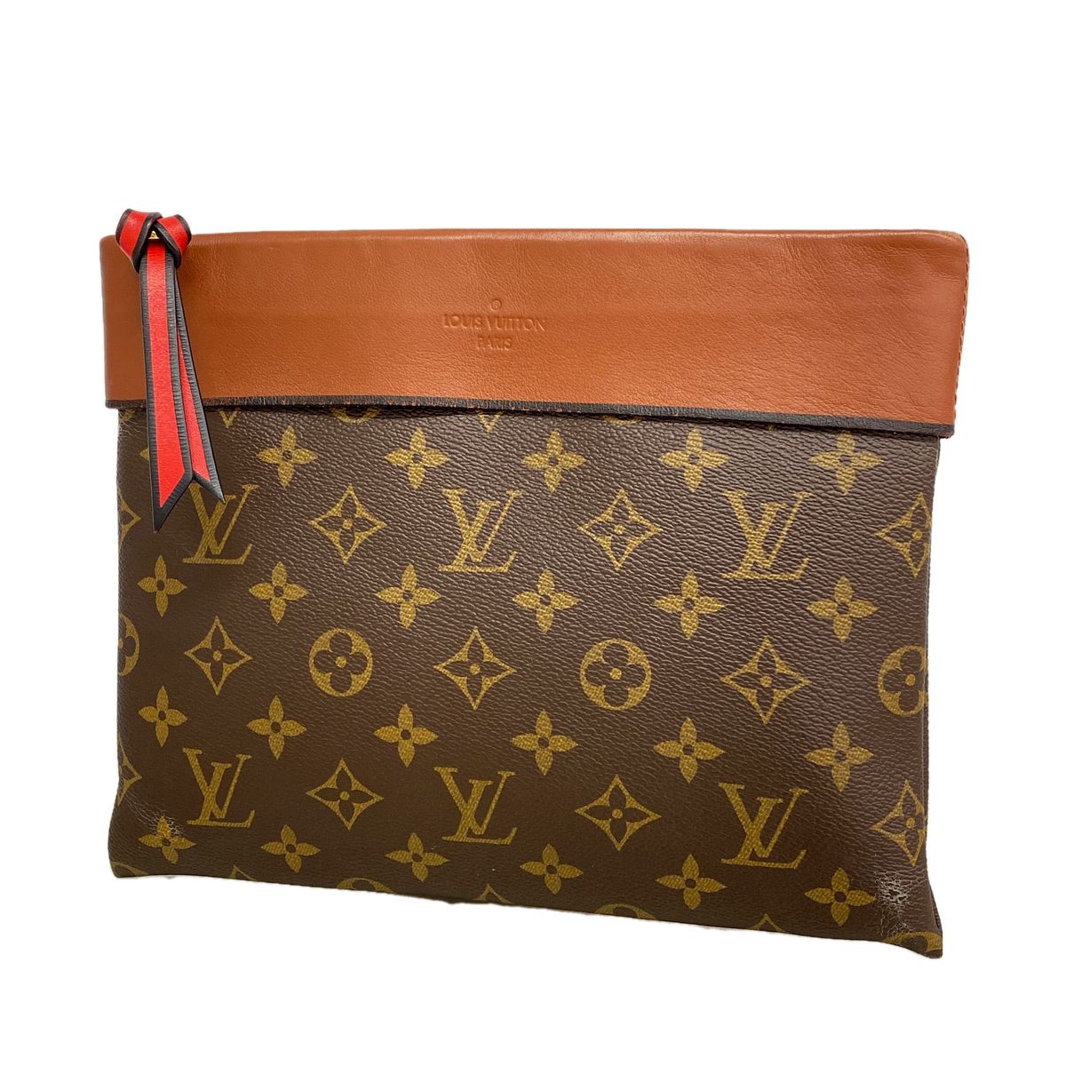 Louis Vuitton Clutch Monogram Pochette Tuileries Brown