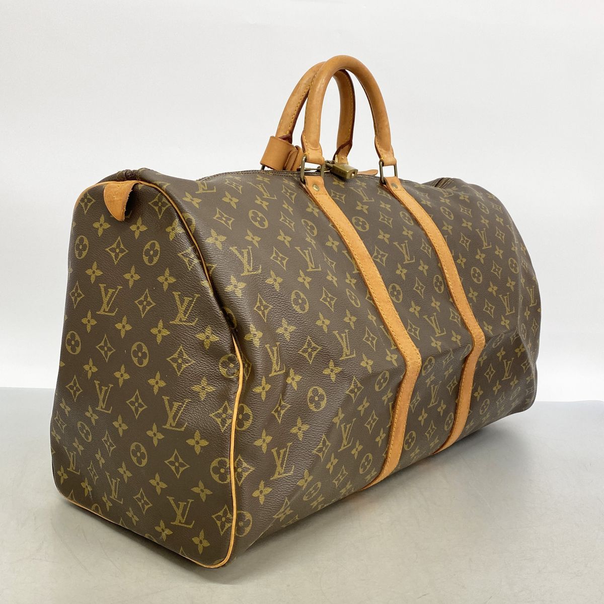 Louis Vuitton Boston Bag Monogram Keepall 55 Brown — view 2