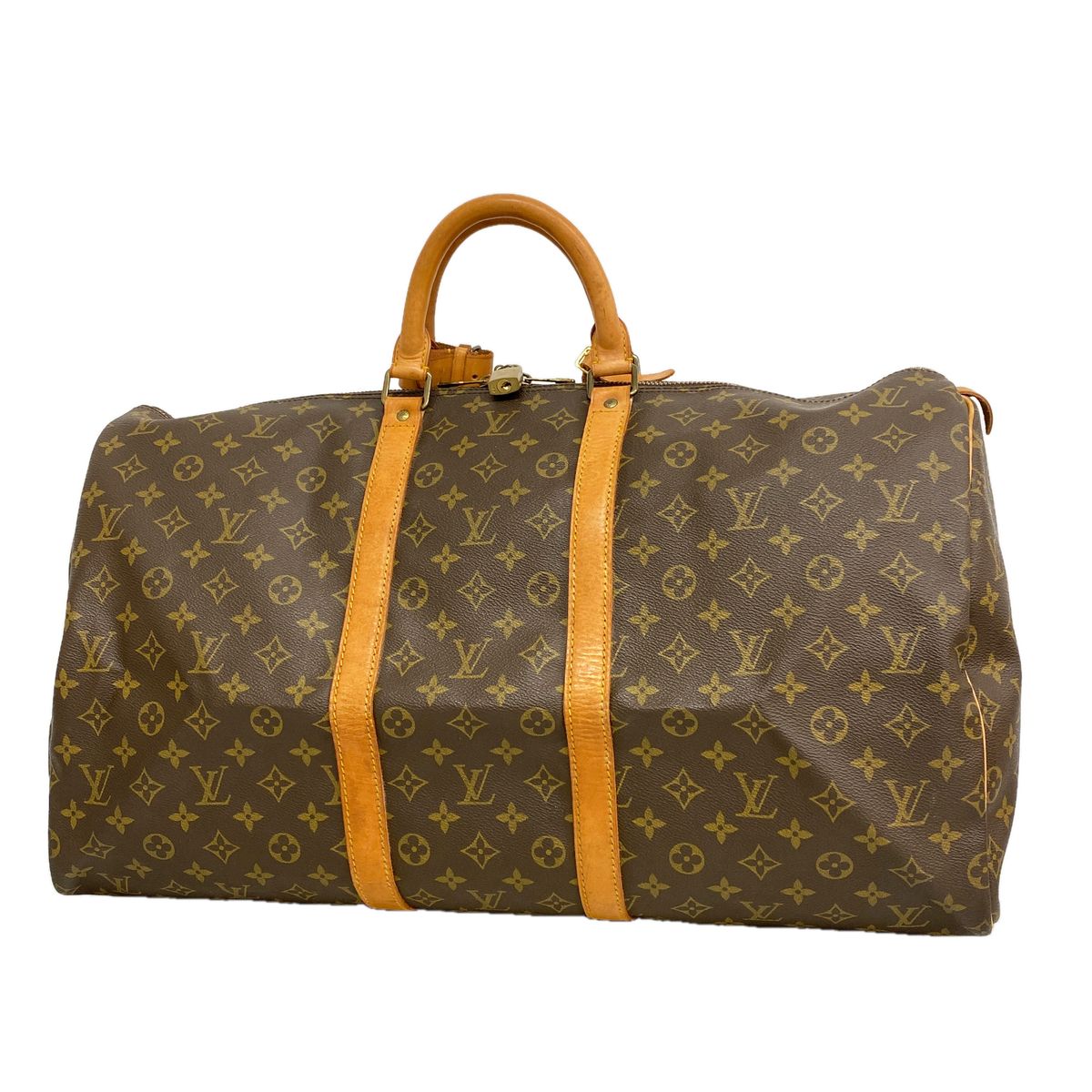 Louis Vuitton Boston Bag Monogram Keepall 55 Brown