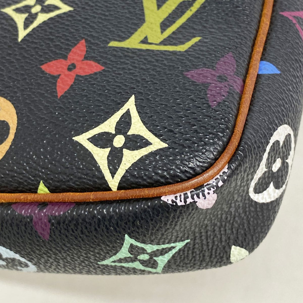 Louis Vuitton Pouch Monogram Multicolor Pochette Accessoires Noir — view 8