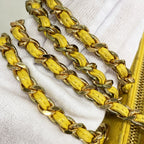 Chanel Handbag Quilted Lambskin Yellow Gold — view 8