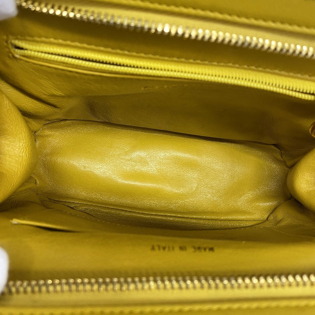 Chanel Handbag Quilted Lambskin Yellow Gold — view 4