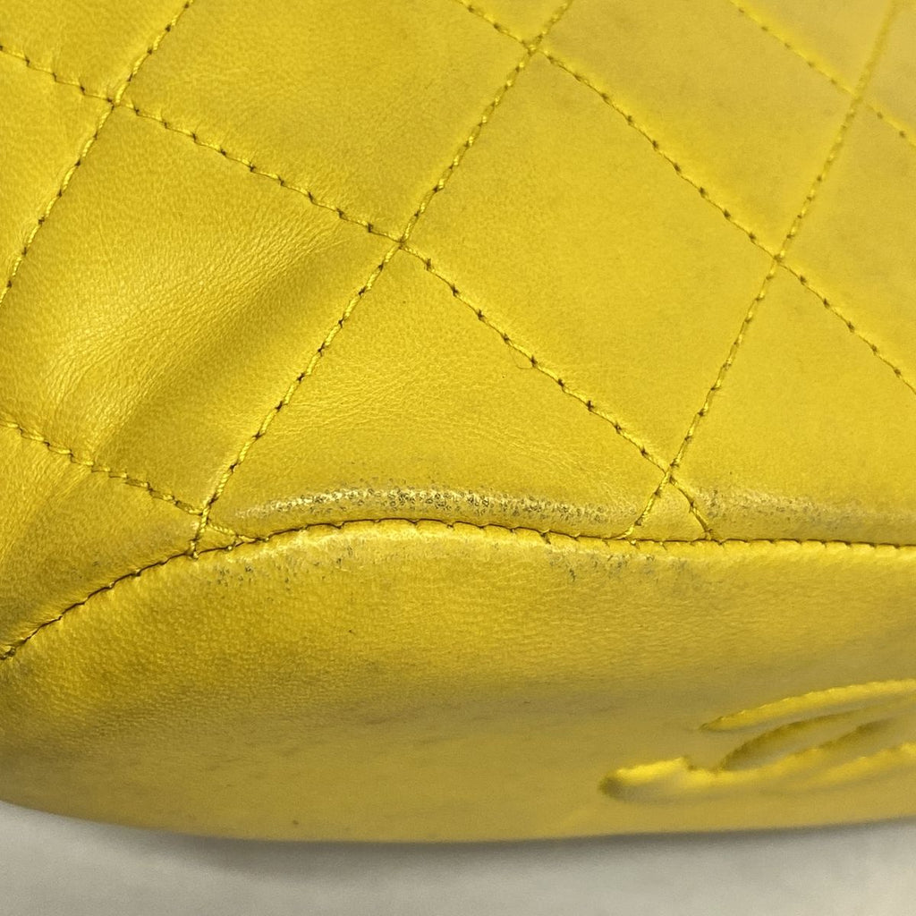 Chanel Handbag Quilted Lambskin Yellow Gold — view 6