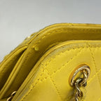 Chanel Handbag Quilted Lambskin Yellow Gold — view 7