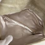 Chanel Handbag Choco Bar Suede Gray Silver — view 4
