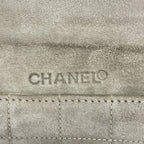 Chanel Handbag Choco Bar Suede Gray Silver — view 5