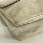 Chanel Handbag Choco Bar Suede Gray Silver — view 6