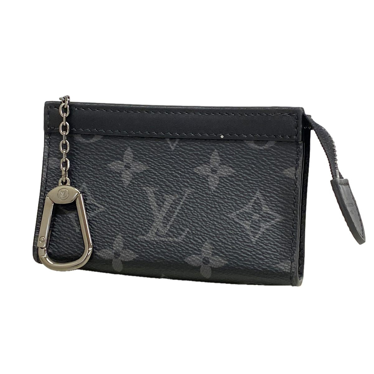 Louis Vuitton Coin Purse Monogram Eclipse Pochette Cles Voyage Black