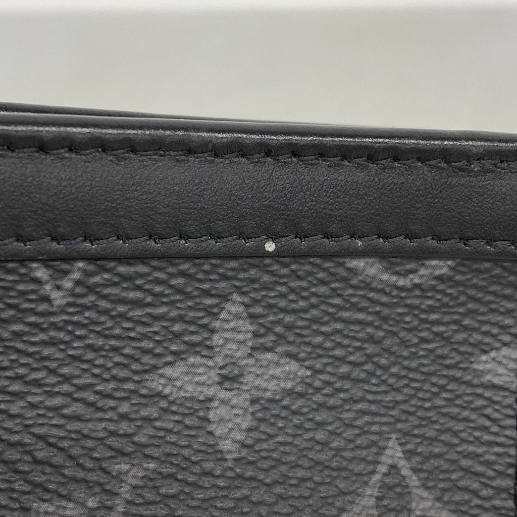 Louis Vuitton Coin Purse Monogram Eclipse Pochette Cles Voyage Black — view 6