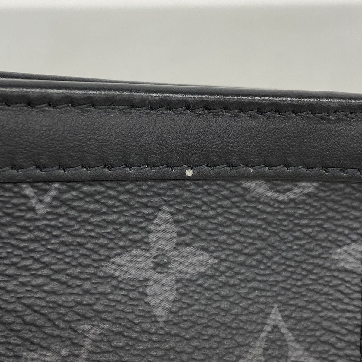 Louis Vuitton Coin Purse Monogram Eclipse Pochette Cles Voyage Black — view 6