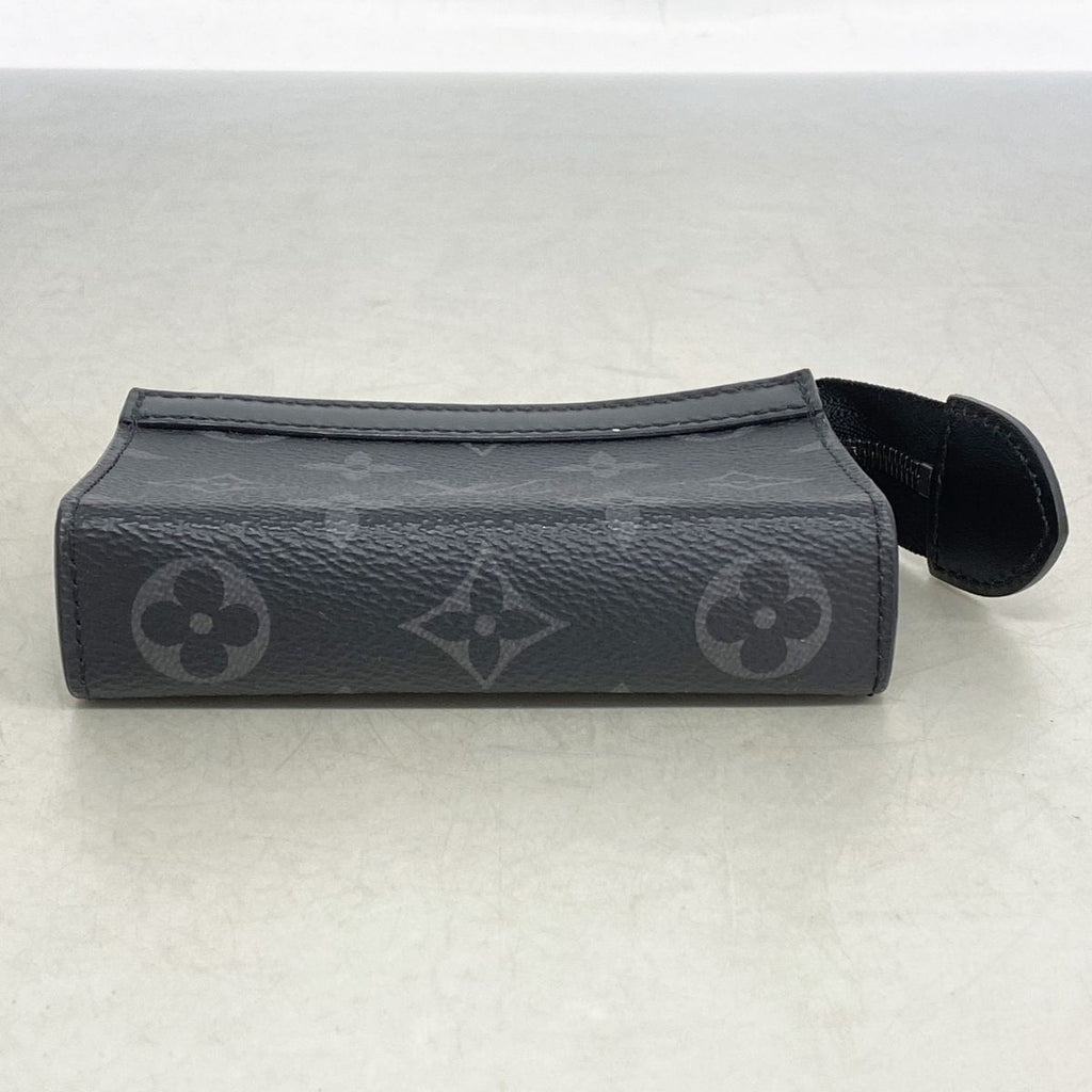 Louis Vuitton Coin Purse Monogram Eclipse Pochette Cles Voyage Black — view 3