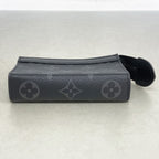 Louis Vuitton Coin Purse Monogram Eclipse Pochette Cles Voyage Black — view 3