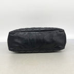 Chanel Shoulder Bag Quilted Lambskin Black Gold — view 3