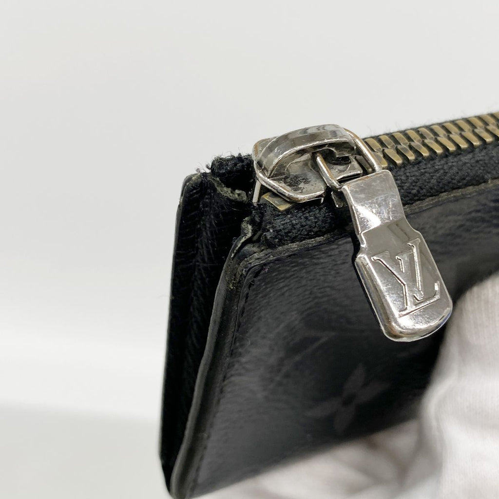 Louis Vuitton Coin Purse Monogram Eclipse Porte Monnaie Jour Black — view 6