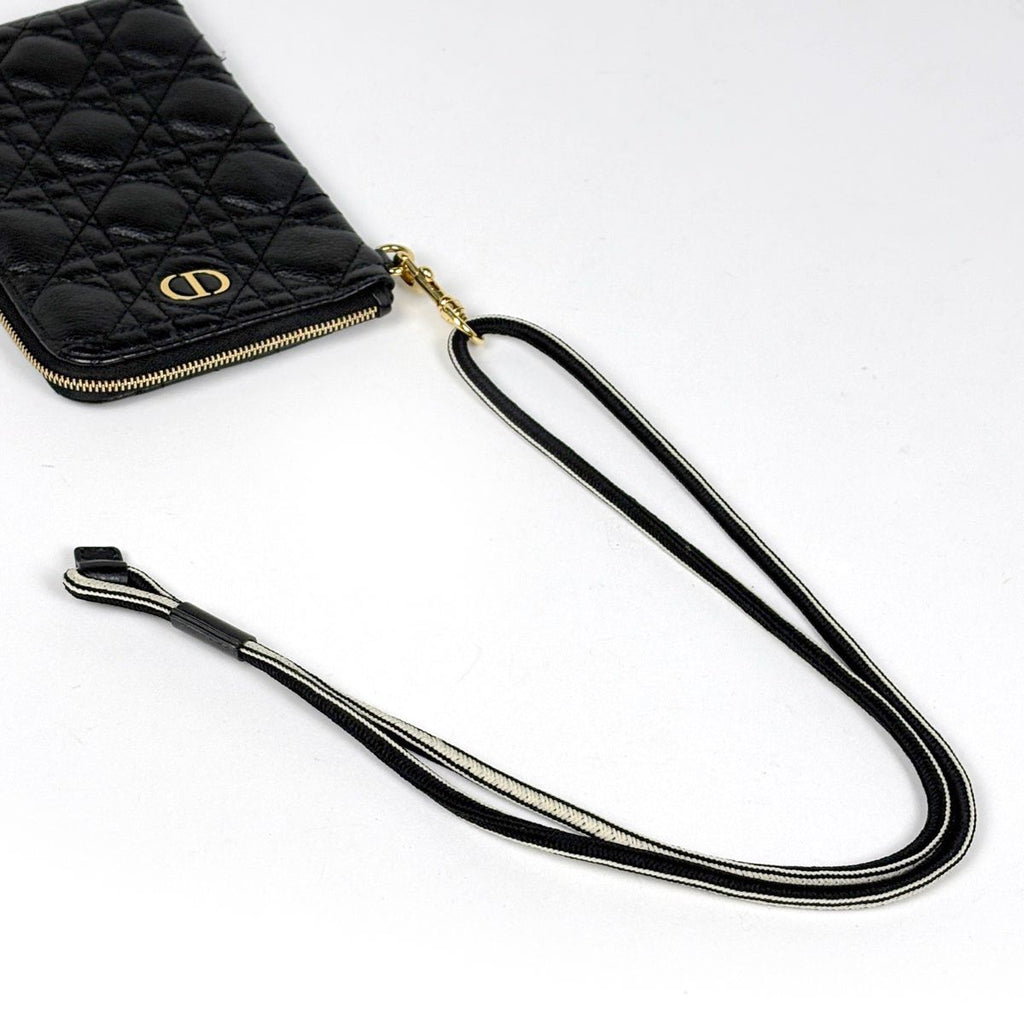 Dior Pouch Caro Multi Function Cannage Leather Black — view 6