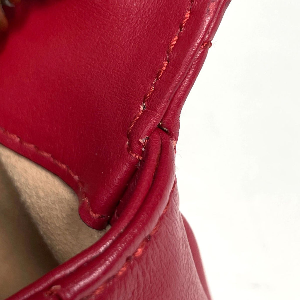 Gucci Handbag GG Marmont Mini Chain Pouch Leather Red — view 5