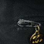 Chanel Tote Bag Chain Logo Caviar Leather Black — view 8