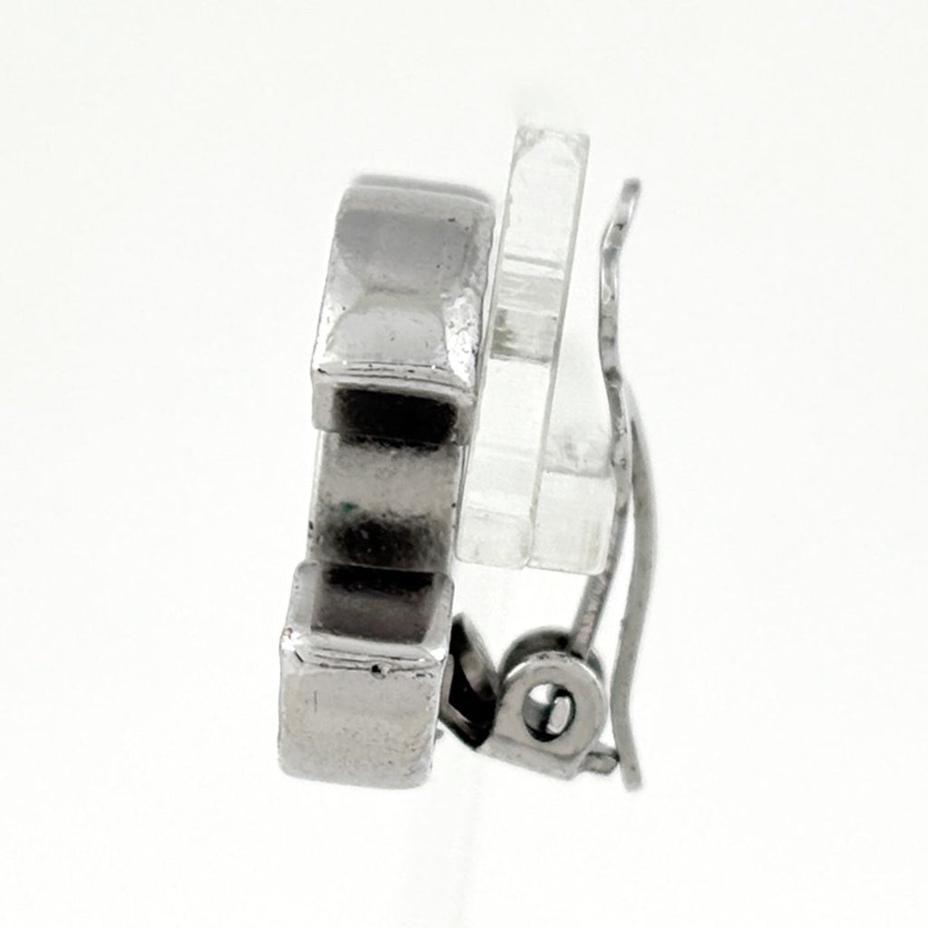 Chanel Earrings CC Logo Perforated Silver Plated — view 2