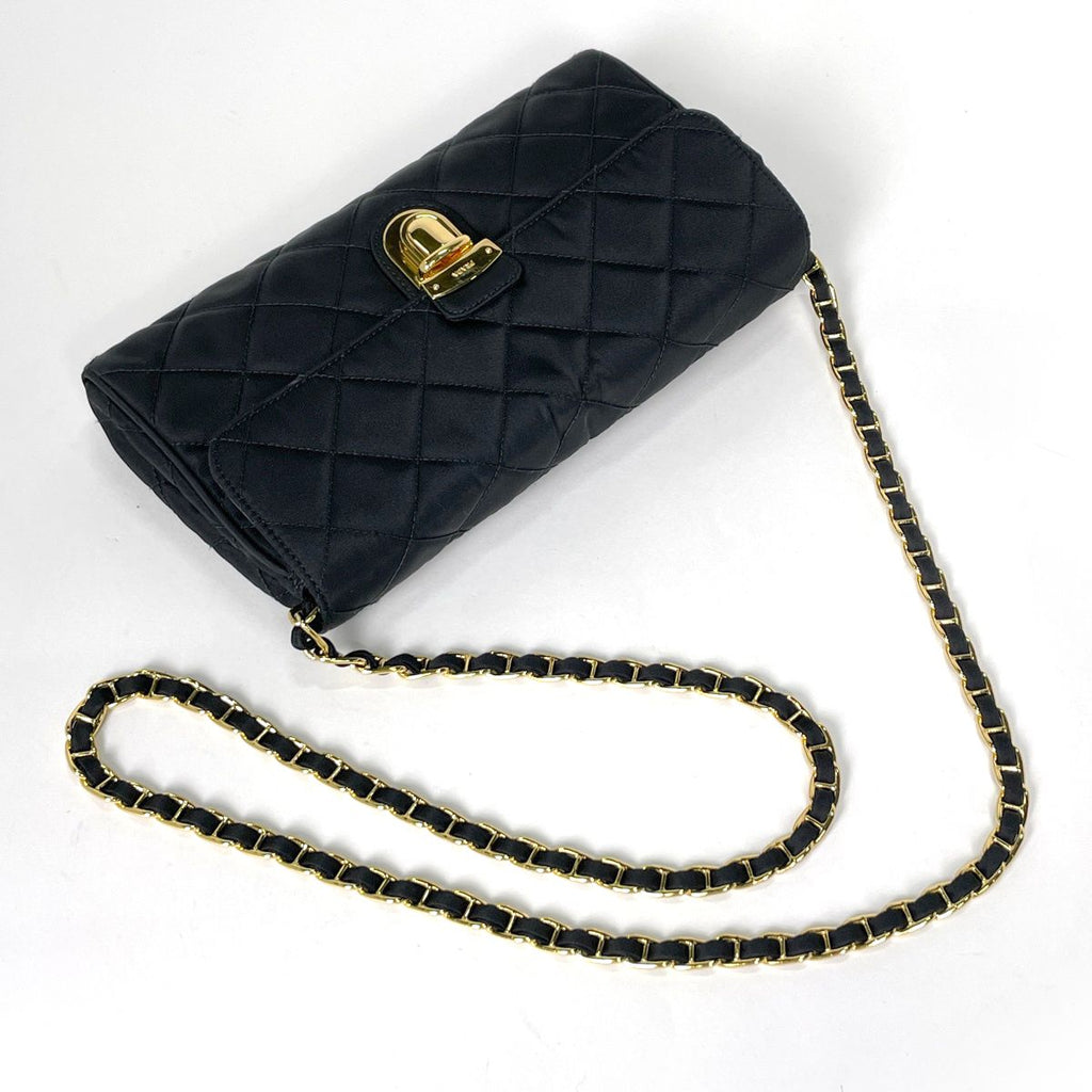 Prada Shoulder Bag 2-Way Quilted Nylon Nero — view 4