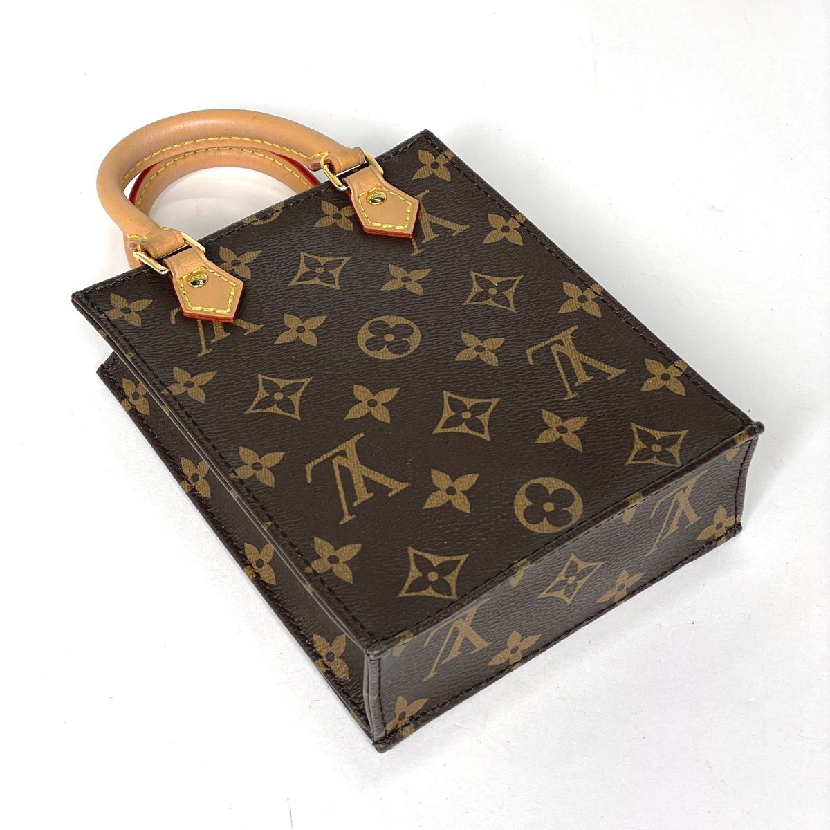 Louis Vuitton Sac Plat Handbag 2-Way Monogram Brown — view 2
