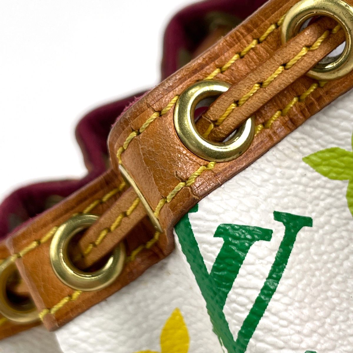 Louis Vuitton Theda PM Handbag Monogram Multicolor Blanc — view 6