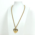Chanel Necklace CC Logo Heart Gold Plated — view 6