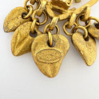 Chanel Earrings CC Logo Heart Swing Gripoix Color Stone Gold Blue — view 6