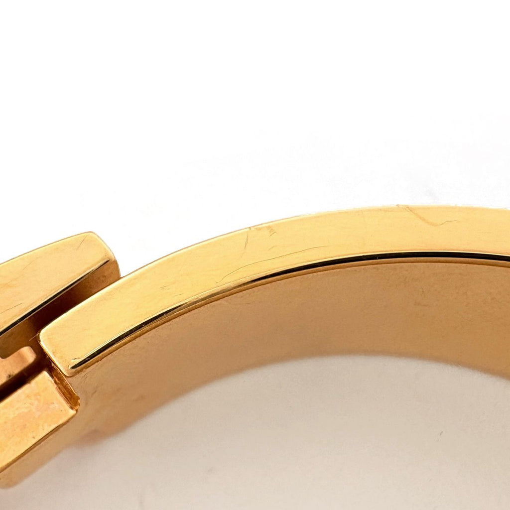 Hermes Clic H Bangle Enamel Bracelet Clac Gold Plated Pink — view 4
