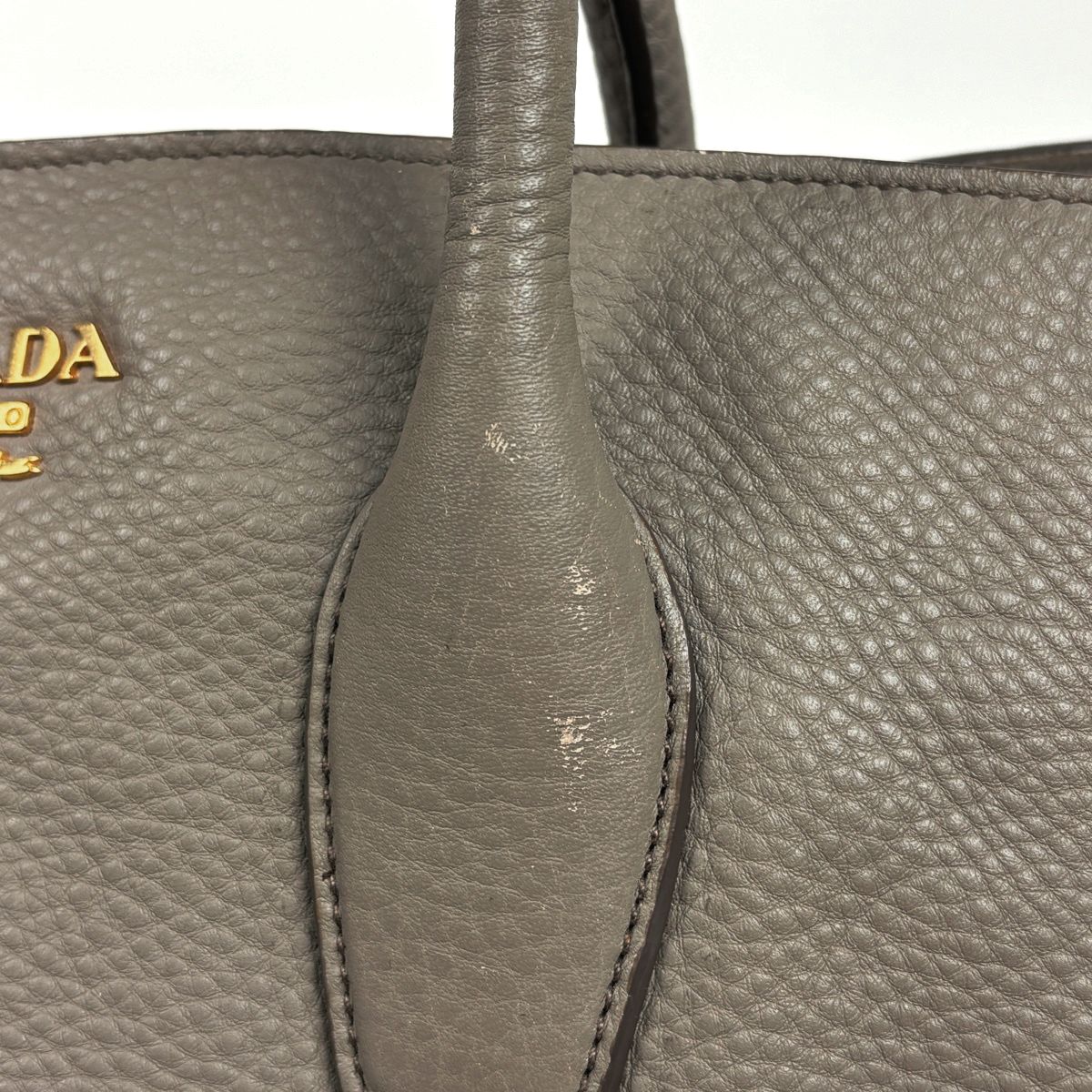 Prada Tote Bag 2-Way Leather Beige — view 4